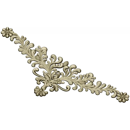 Regal Acanthus Corner - 3D STL model for CNC carving