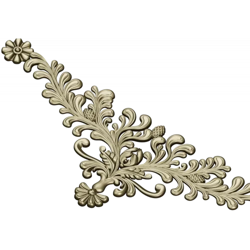 Regal Acanthus Corner - 3D STL model for CNC carving