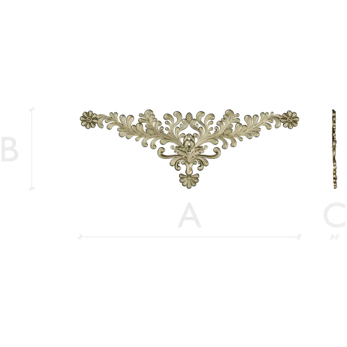 Regal Acanthus Corner - 3D STL model for CNC carving