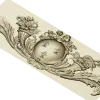 Regal Medallion Floral Cartouche - STL 3D model for CNC milling
