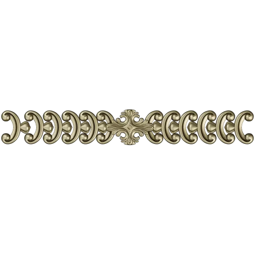 Baroque C-Scroll Border - STL 3D model for CNC