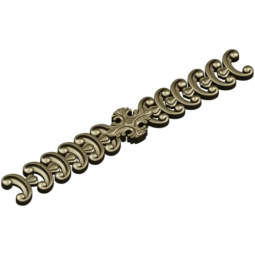 Baroque C-Scroll Border - STL 3D model for CNC