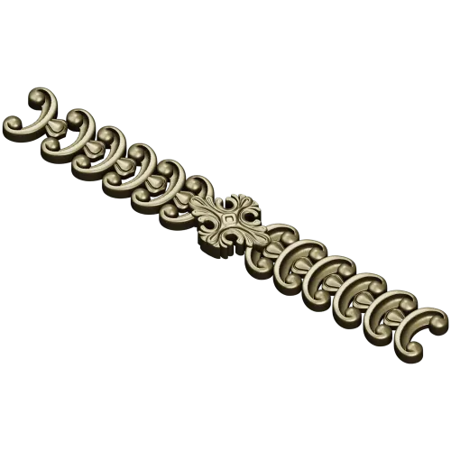 Baroque C-Scroll Border - STL 3D model for CNC
