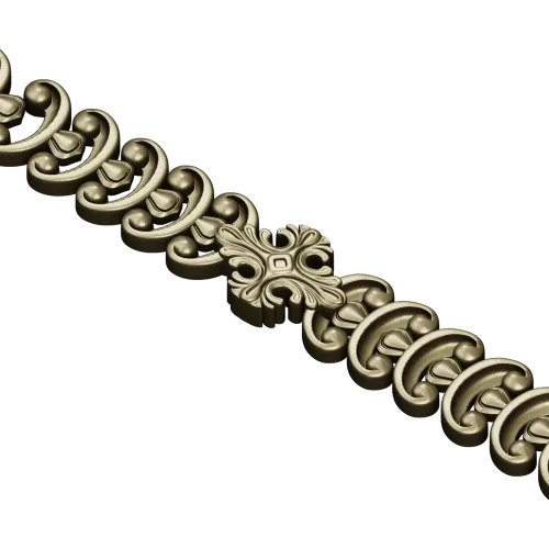 Baroque C-Scroll Border - STL 3D model for CNC