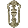 Regal shell cartouche - detailed STL 3D model for CNC