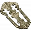 Regal shell cartouche - detailed STL 3D model for CNC