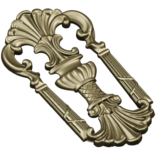 Regal shell cartouche - detailed STL 3D model for CNC