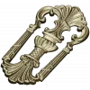 Regal shell cartouche - detailed STL 3D model for CNC