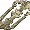 Regal shell cartouche - detailed STL 3D model for CNC