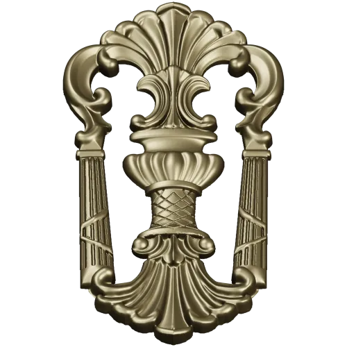 Regal shell cartouche - detailed STL 3D model for CNC