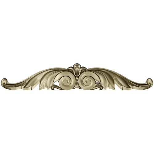 Winged Acanthus Cartouche - STL 3D model for CNC