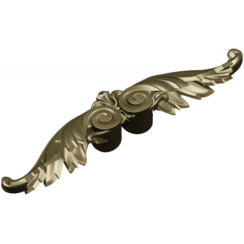 Winged Acanthus Cartouche - STL 3D model for CNC