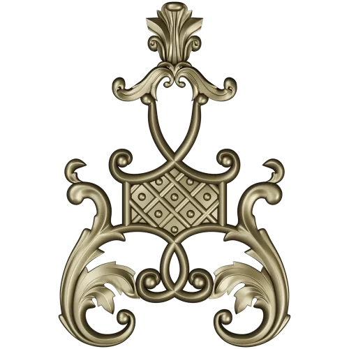 Ornate Vertical Cartouche STL for CNC