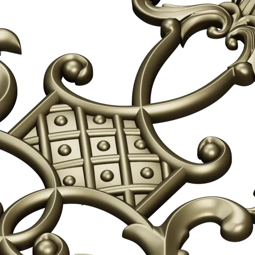 Ornate Vertical Cartouche STL for CNC