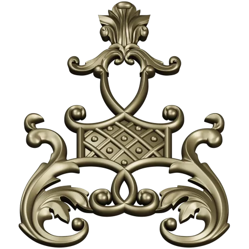 Ornate Vertical Cartouche STL for CNC