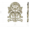Ornamental cartouche 3D model STL for CNC milling