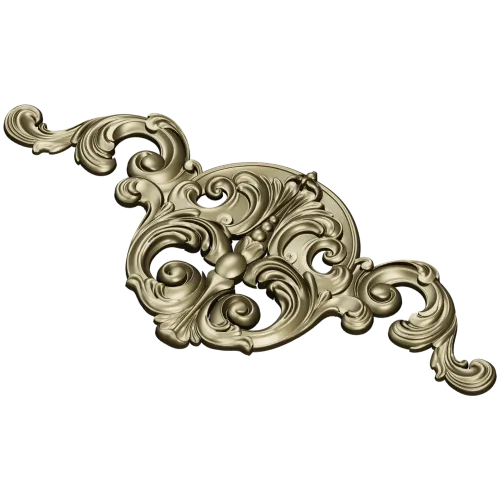 Imperial Rocaille Applique - STL 3D model for CNC carving