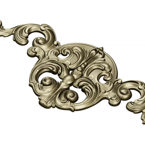 Imperial Rocaille Applique - STL 3D model for CNC carving