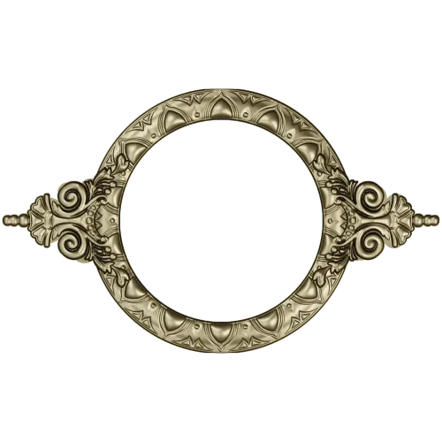 Ornate Round Cartouche - STL 3D model for CNC