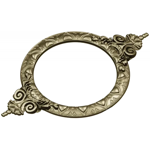 Ornate Round Cartouche - STL 3D model for CNC