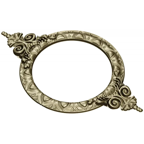 Ornate Round Cartouche - STL 3D model for CNC