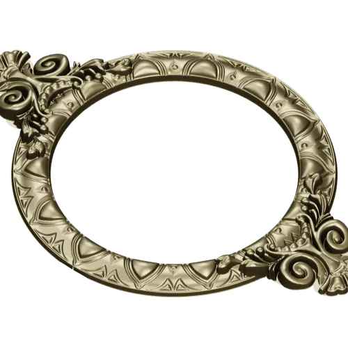 Ornate Round Cartouche - STL 3D model for CNC
