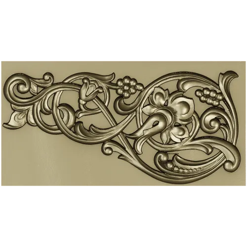 Renaissance Vine Cartouche - decorative STL 3D model for CNC