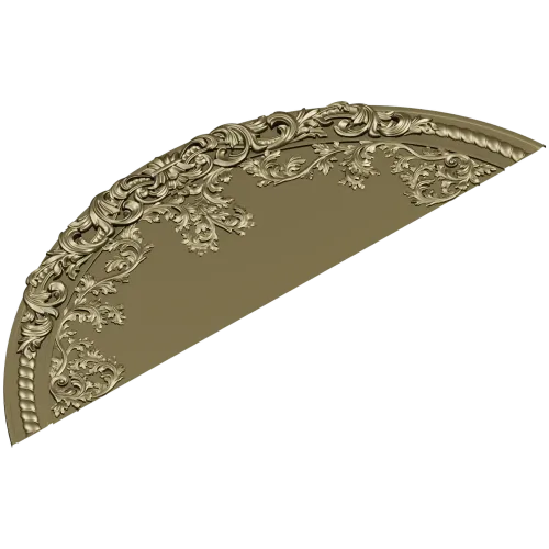 Baroque Semicircular Pediment STL