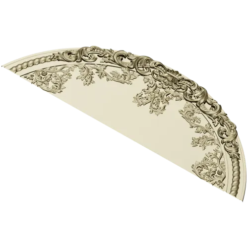 Baroque Semicircular Pediment STL