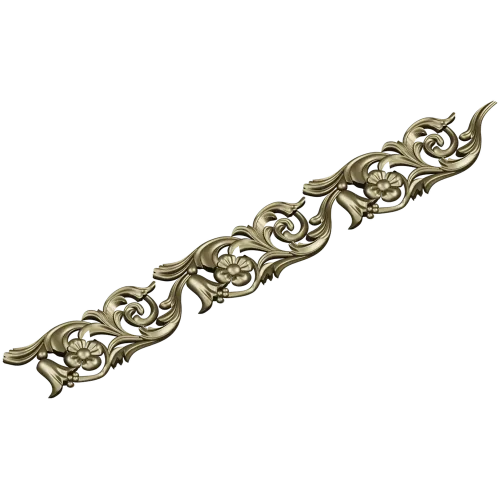 Ornate Floral Scroll Border STL for CNC