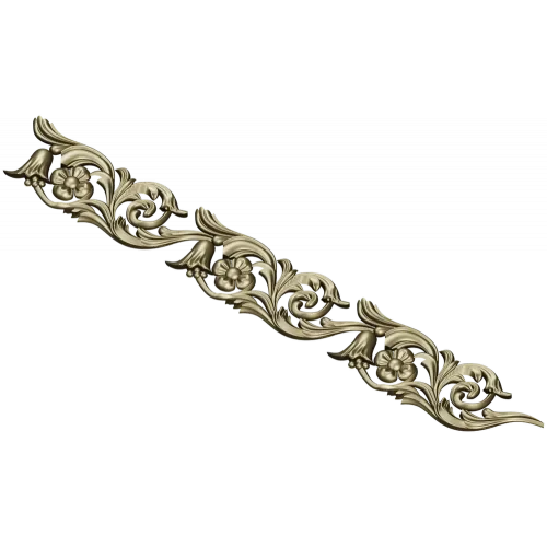 Ornate Floral Scroll Border STL for CNC