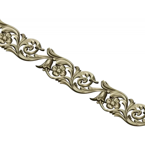Ornate Floral Scroll Border STL for CNC