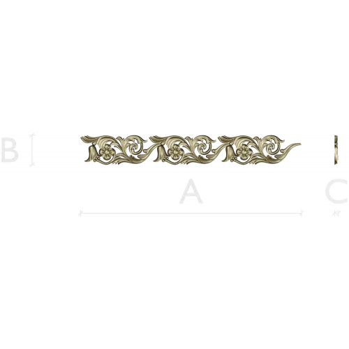 Ornate Floral Scroll Border STL for CNC