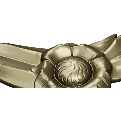 Floral Flame Corner STL model for CNC carving