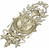 Classical Laurel Horn Cartouche - STL 3D Model for CNC