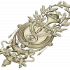 Classical Laurel Horn Cartouche - STL 3D Model for CNC