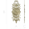 Classical Laurel Horn Cartouche - STL 3D Model for CNC
