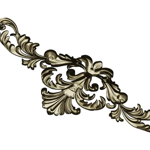 Rococo acanthus cartouche - STL 3D model for CNC