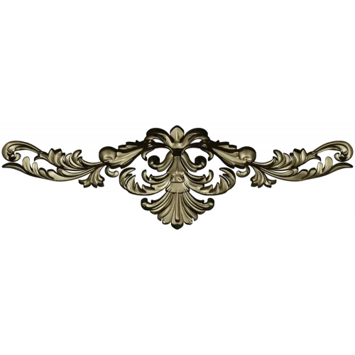 Rococo acanthus cartouche - STL 3D model for CNC
