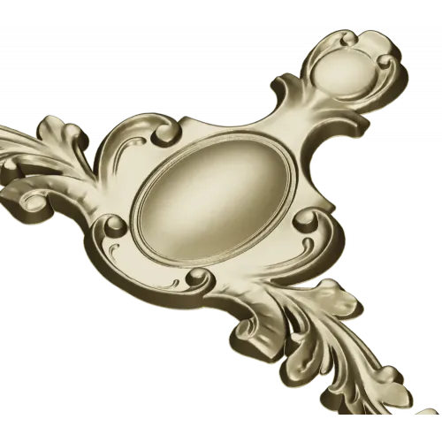 Baroque Cartouche STL for CNC Milling