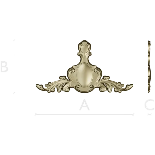 Baroque Cartouche STL for CNC Milling