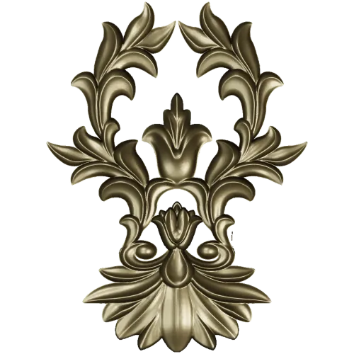 Regal Acanthus Cartouche STL 3D Model