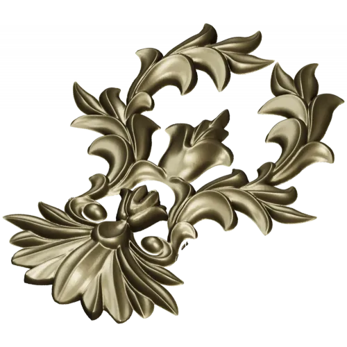 Regal Acanthus Cartouche STL 3D Model