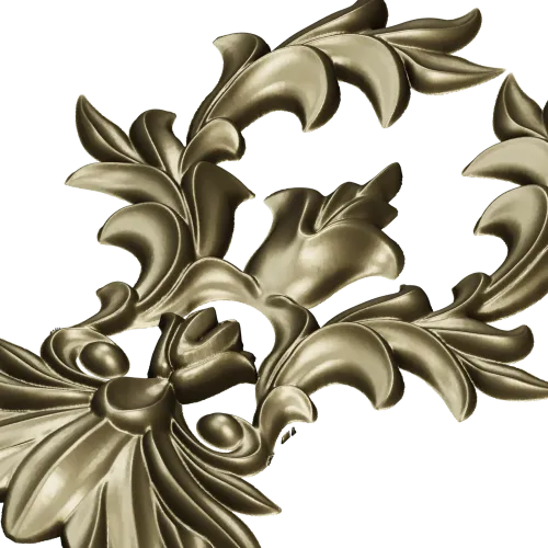 Regal Acanthus Cartouche STL 3D Model