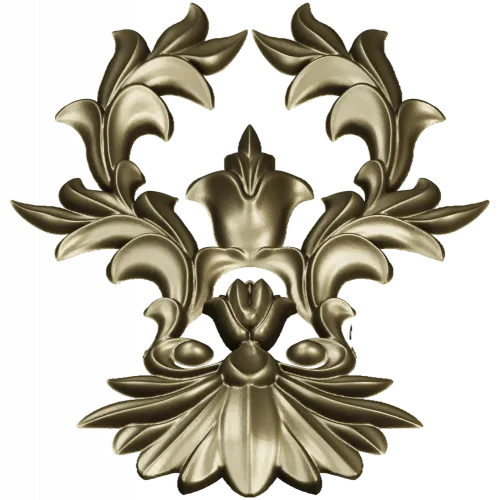 Regal Acanthus Cartouche STL 3D Model