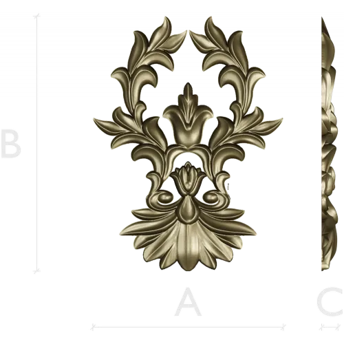 Regal Acanthus Cartouche STL 3D Model