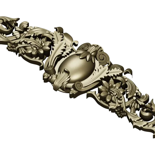 Aurelia Cartouche - decorative STL 3D model for CNC milling
