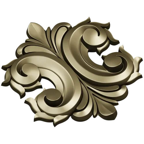 Acanthus Rocaille STL 3D Model for CNC Milling