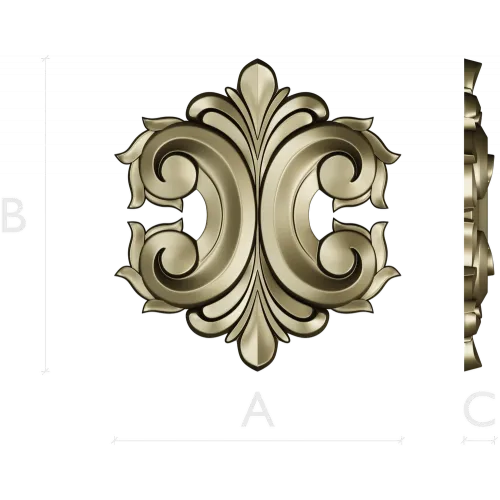 Acanthus Rocaille STL 3D Model for CNC Milling