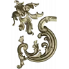 Rococo Corner Scroll - STL 3D model for CNC milling